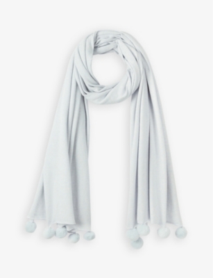 THE WHITE COMPANY Pom pom-embellished cotton and cashmere-blend