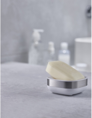 JOSEPH JOSEPH: Slim stainless-steel soap dish 8cm