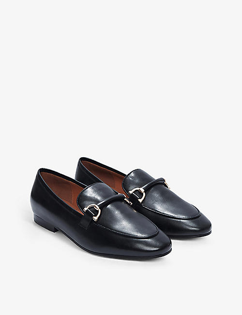 THE WHITE COMPANY: Horsebit-detail leather loafers
