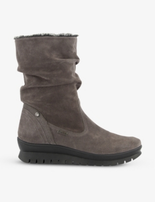 DUNE Rafikii faux fur lined water resistant suede boots Selfridges