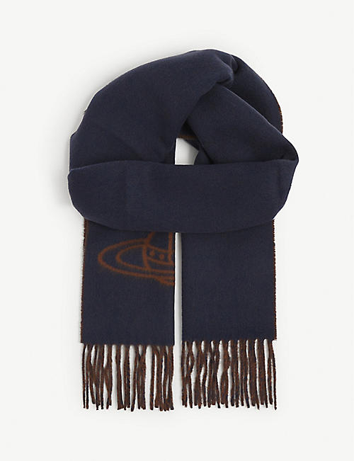 VIVIENNE WESTWOOD: Orb-logo wool scarf