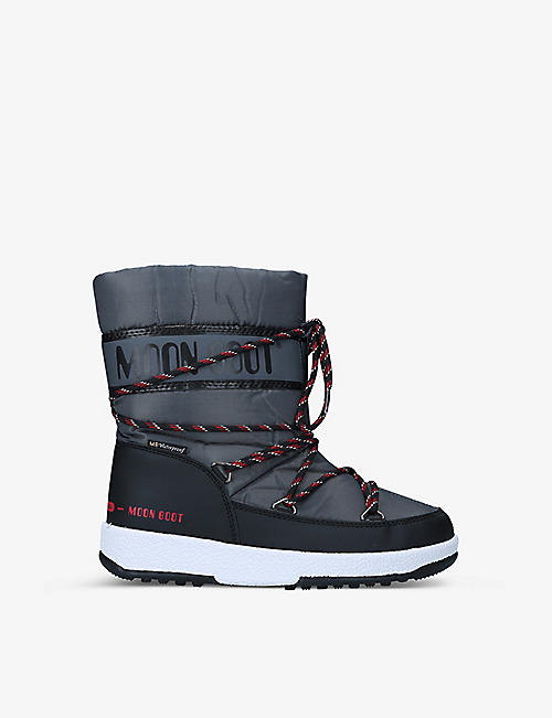 MOON BOOT: Sport Junior branded nylon snow boots 8-10 years