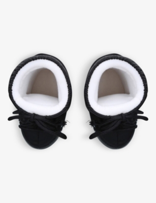 Moon Boot Lace Up Logo Snow Boots In Black