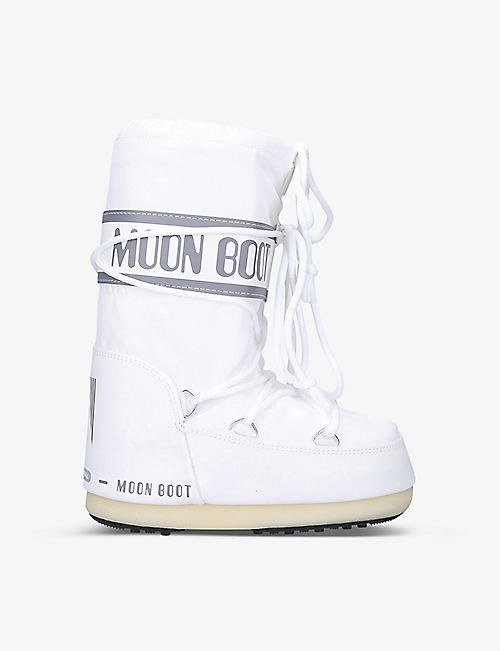MOON BOOT: Icon Junior branded nylon snow boots 3-7 years