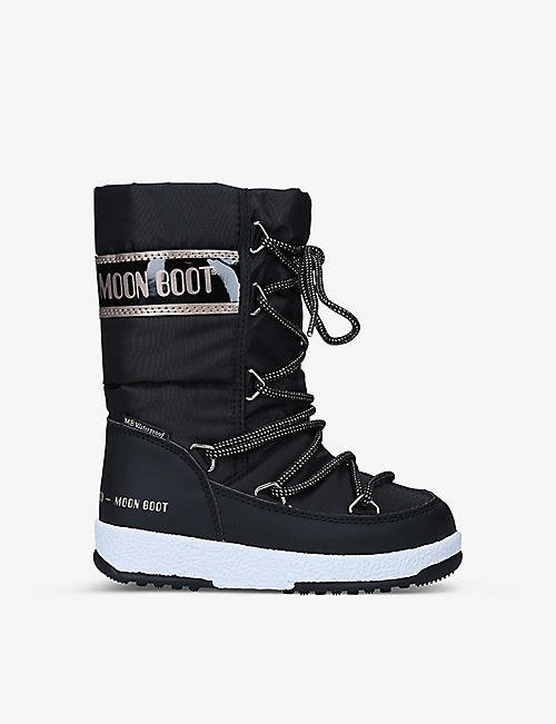 MOON BOOT: Junior quilted nylon snow boots 3-7 years