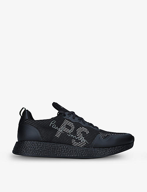 PAUL SMITH: Krios logo-print leather and mesh low-top trainers