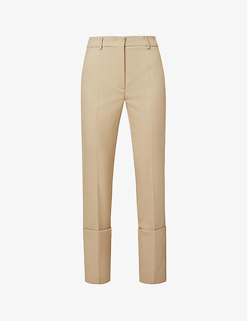SPORTMAX: Peonie mid-rise tapered wool trousers