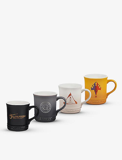 LE CREUSET: Le Creuset x Harry Potter printed stoneware mugs set of four