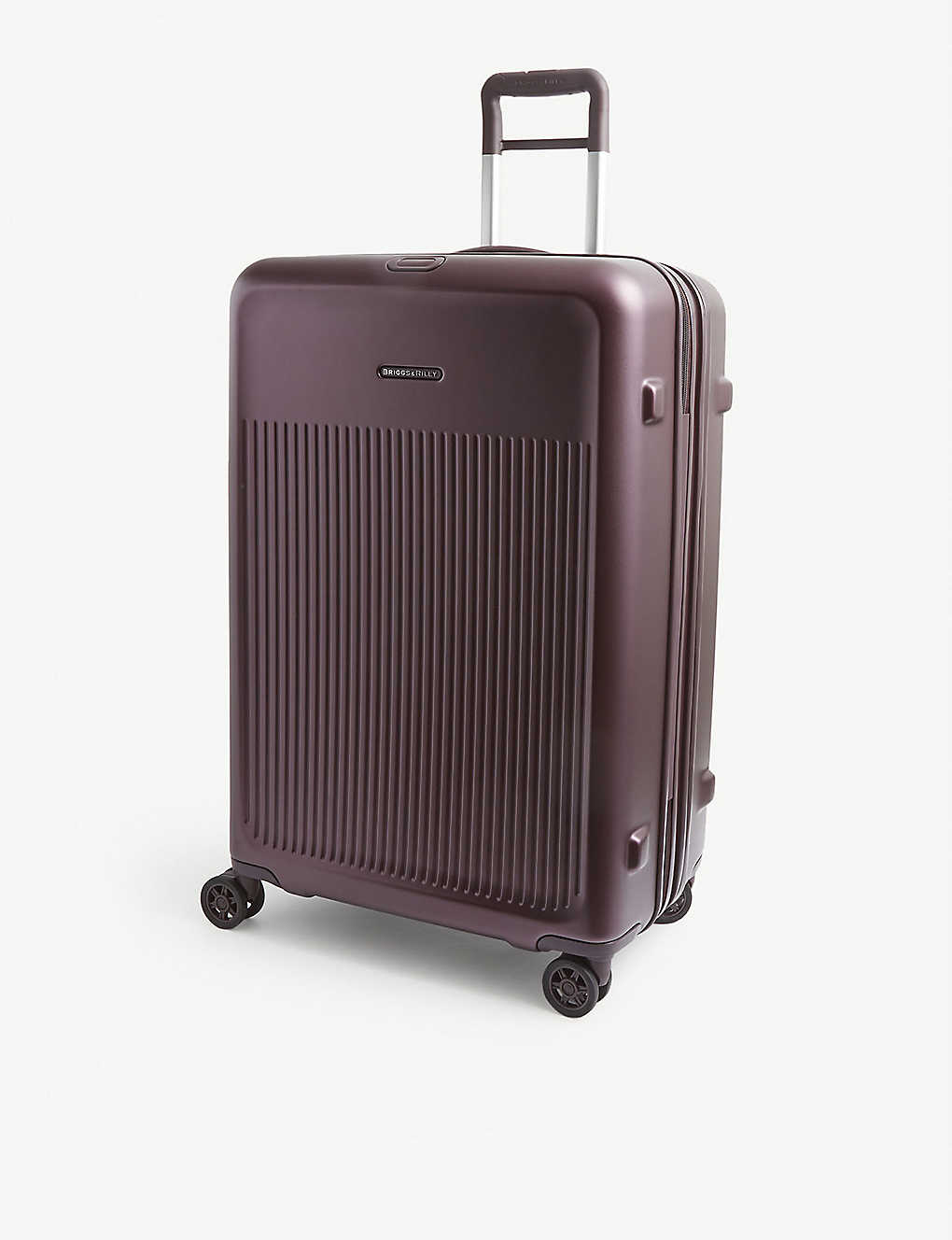 Shop Briggs & Riley Sympatico Hard Case 4-wheel Expandable Suitcase 715cm In Matte Plum