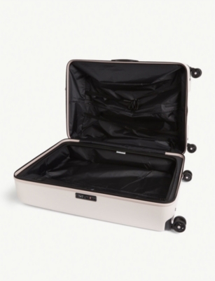 Shop Samsonite Stackd Spinner Hard Case 4 Wheel Polycarbonate Cabin Suitcase 81cm In Rose