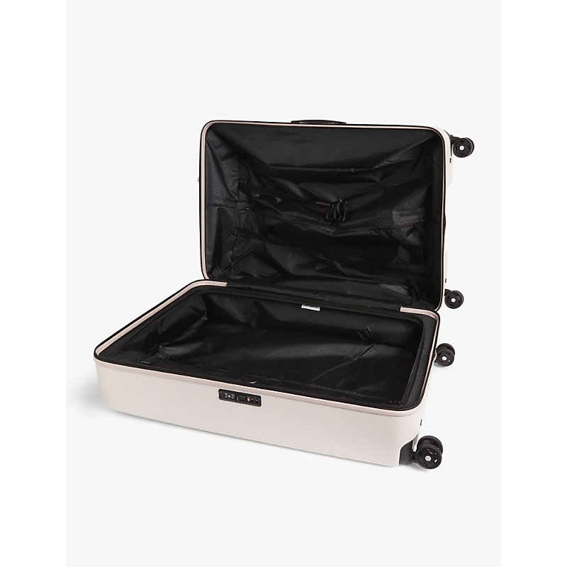 Shop Samsonite Stackd Spinner Hard Case 4 Wheel Polycarbonate Cabin Suitcase 81cm In Rose