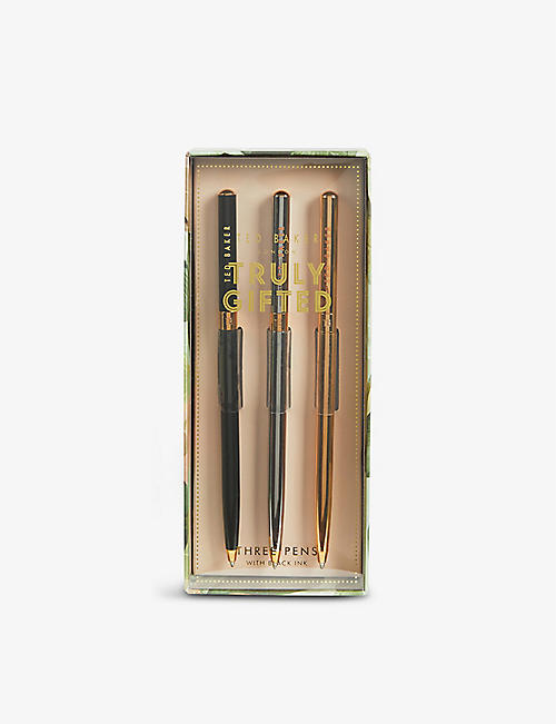 TED BAKER: Penilyn brass pens set of three