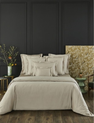Yves Delorme Pierre Triomphe Organic-cotton Single Flat Sheet 90cm X 190cm In Pierre