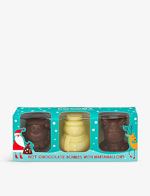 COCOBA: Christmas characters milk hot chocolate bombes 150g