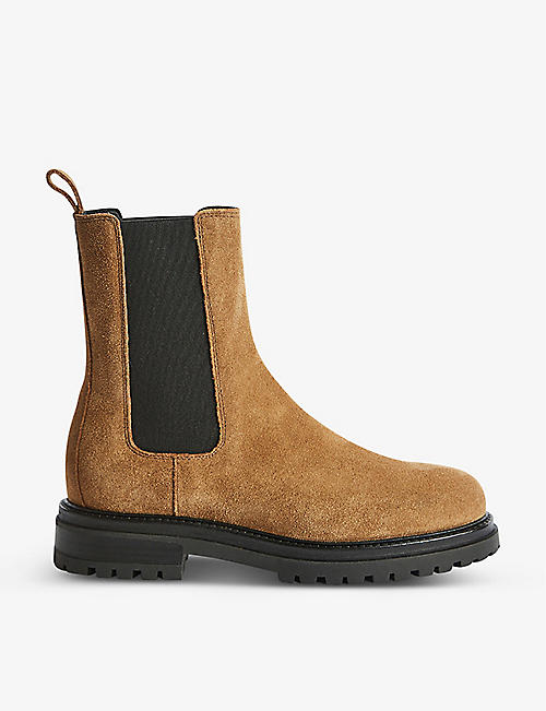 REISS: Thea chunky-soled leather Chelsea boots