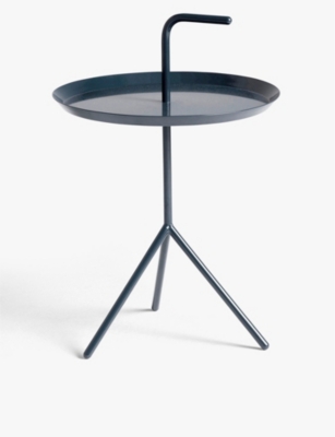 Hay Blue Dlm Powder-coated Steel Side Table 58cm X 38cm