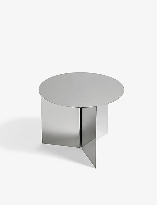 HAY: Slit polished side table 35.5cm x 45cm