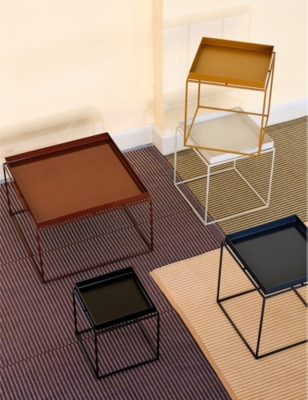HAY: Cube powder-coated steel tray table 40cm x 40cm