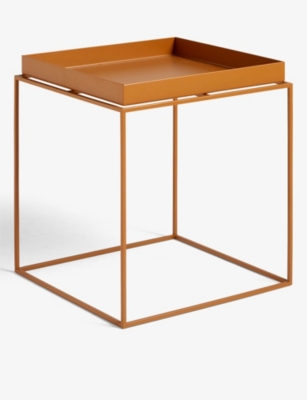 Hay Brown Cube Powder-coated Steel Tray Table 40cm X 40cm