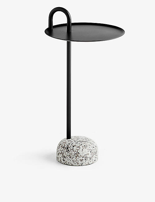HAY: Bowler powder-coated steel and granite side table