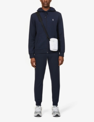Polo Ralph Lauren Mens  Long-sleeved Double-knit Relaxed-fit Jersey Hoody In Aviator Navy