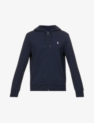 POLO RALPH LAUREN: Long-sleeved double-knit relaxed-fit jersey hoody