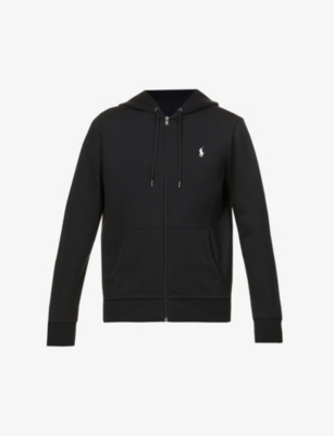 POLO RALPH LAUREN: Long-sleeved double-knit relaxed-fit jersey hoody