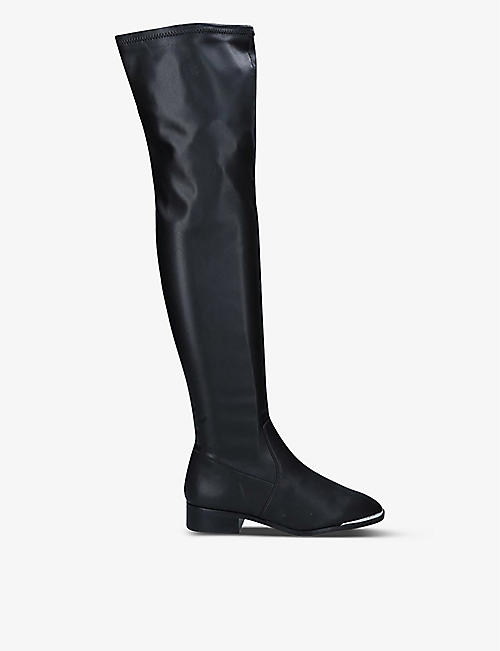 ALDO: Sevaunna sqaure-toe faux-leather thigh-high boots