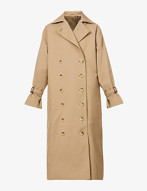 TOTEME: Double-breasted cotton-blend trench coat