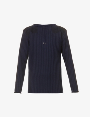 N PEAL x 007 ribbed wool-cashmere blend jumper