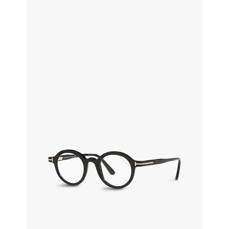 Shop Tom Ford Women's Black Ft5664-b Round-frame Glasses