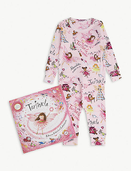 HATLEY: Twinkle organic-cotton pyjama set and book 2-6 years