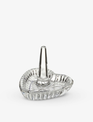 WATERFORD: Heart-shaped crystal ring holder