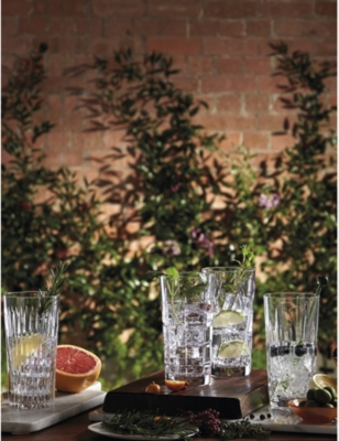 WATERFORD: Gin Journeys engraved crystal glasses set of four