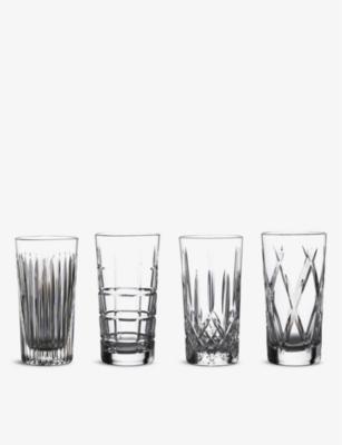 WATERFORD: Gin Journeys engraved crystal glasses set of four