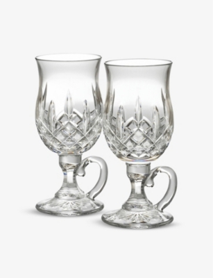Waterford Lismore Crystal Irish Coffee Glasses Set Of Two