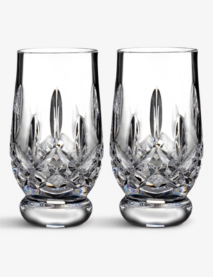 Waterford Lismore Connoisseur Set Of 2 Lead Crystal Footed Tasting Tumblers