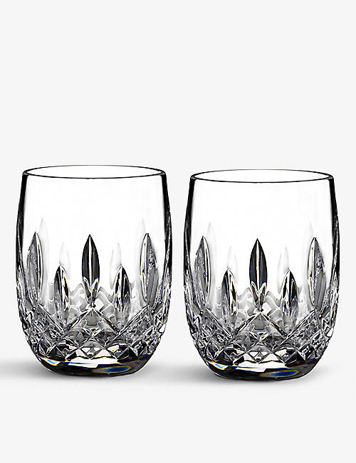 WATERFORD: Lismore Connoisseur engraved crystal tumblers set of two