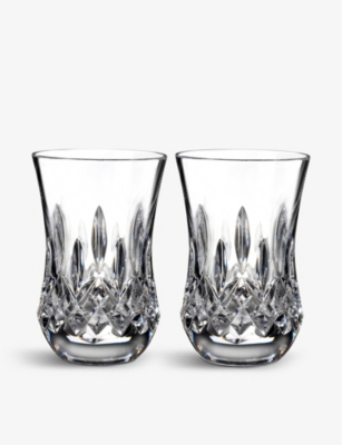 Waterford Lismore Connoisseur Set Of 2 Lead Crystal Flared Sipping Tumblers