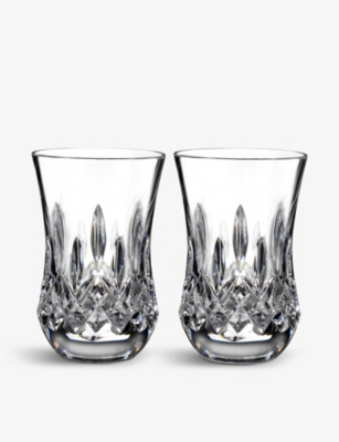 WATERFORD LISMORE FLARED CRYSTAL TUMBLERS SET OF TWO 49498241