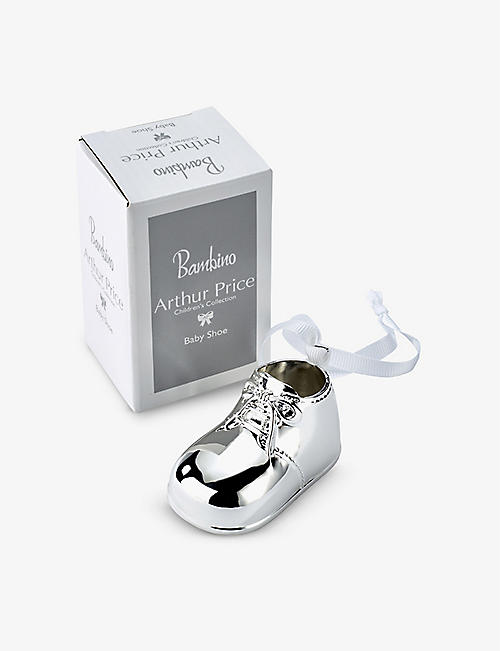 ARTHUR PRICE: Baby Shoe silver-plated ornament 6cm
