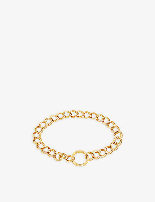 MONICA VINADER: Groove curb recycled 18kt yellow-gold vermeil chain bracelet