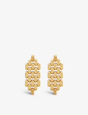 Monica Vinader Doina Recycled 18ct Gold-plated Vermeil Sterling Silver Cocktail Earrings In Gold