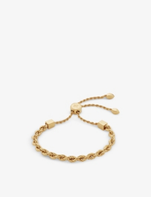Monica Vinader Corda Recycled 18ct Yellow Gold-plated Vermeil Sterling Silver Friendship Bracelet In Gold
