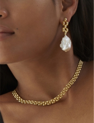 Monica Vinader Doina Recycled 18ct Yellow Gold-plated Vermeil Sterling-silver Chain Necklace In Gold