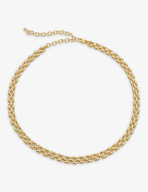 MONICA VINADER: Heirloom recycled 18ct yellow gold-plated vermeil sterling-silver chain necklace