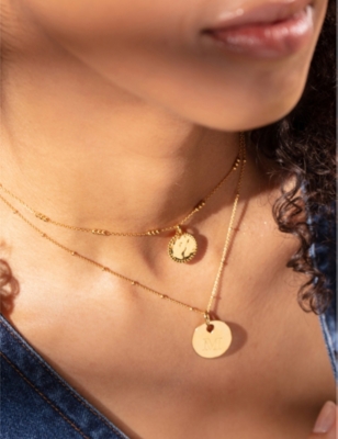 Deia recycled 18ct yellow gold-plated vermeil sterling-silver pendant necklace
