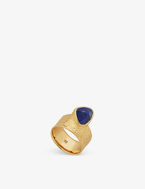 MONICA VINADER: Deia Odyssey 18ct yellow-gold vermeil and lapis ring