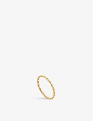 Monica Vinader Womens Yellow Gold Corda Skinny Recycled 18ct Yellow Gold-plated Vermeil Sterling-sil