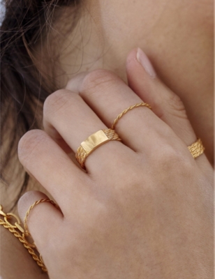 Monica Vinader Womens Yellow Gold Corda Skinny Recycled 18ct Yellow Gold-plated Vermeil Sterling-sil In Yellow Gold
